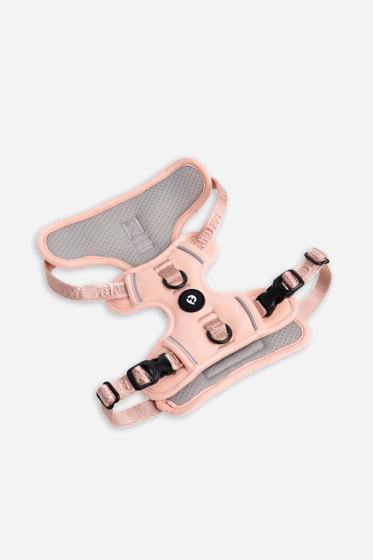 Blush Cloud Harness with MagEase Buckles for dogs on a white background.