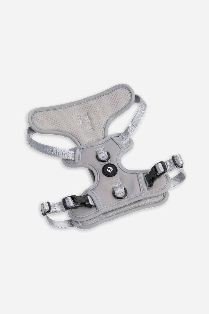 Twilight Gray Cloud Traditional Buckles dog harness on a white background.