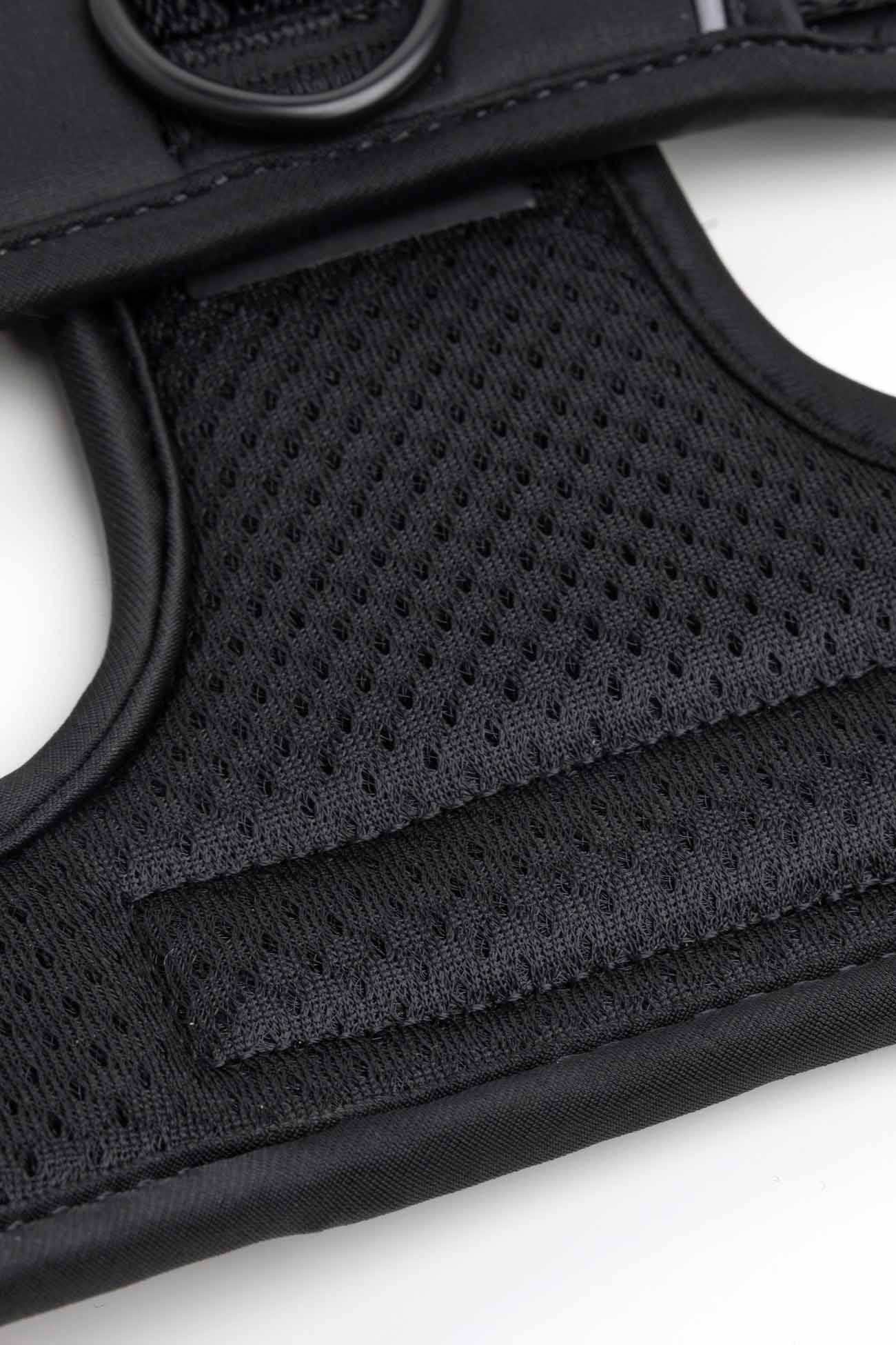 Black protective dog gear with mesh lightweight material design
