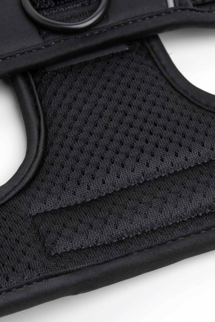 Black protective dog gear with mesh lightweight material design