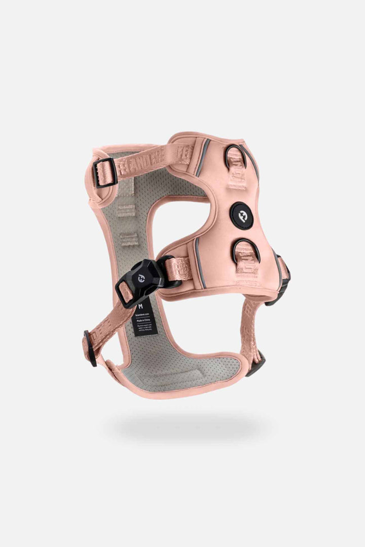 Blush Cloud Harness with MagEase Buckles in size Medium for dogs floating on a white background.