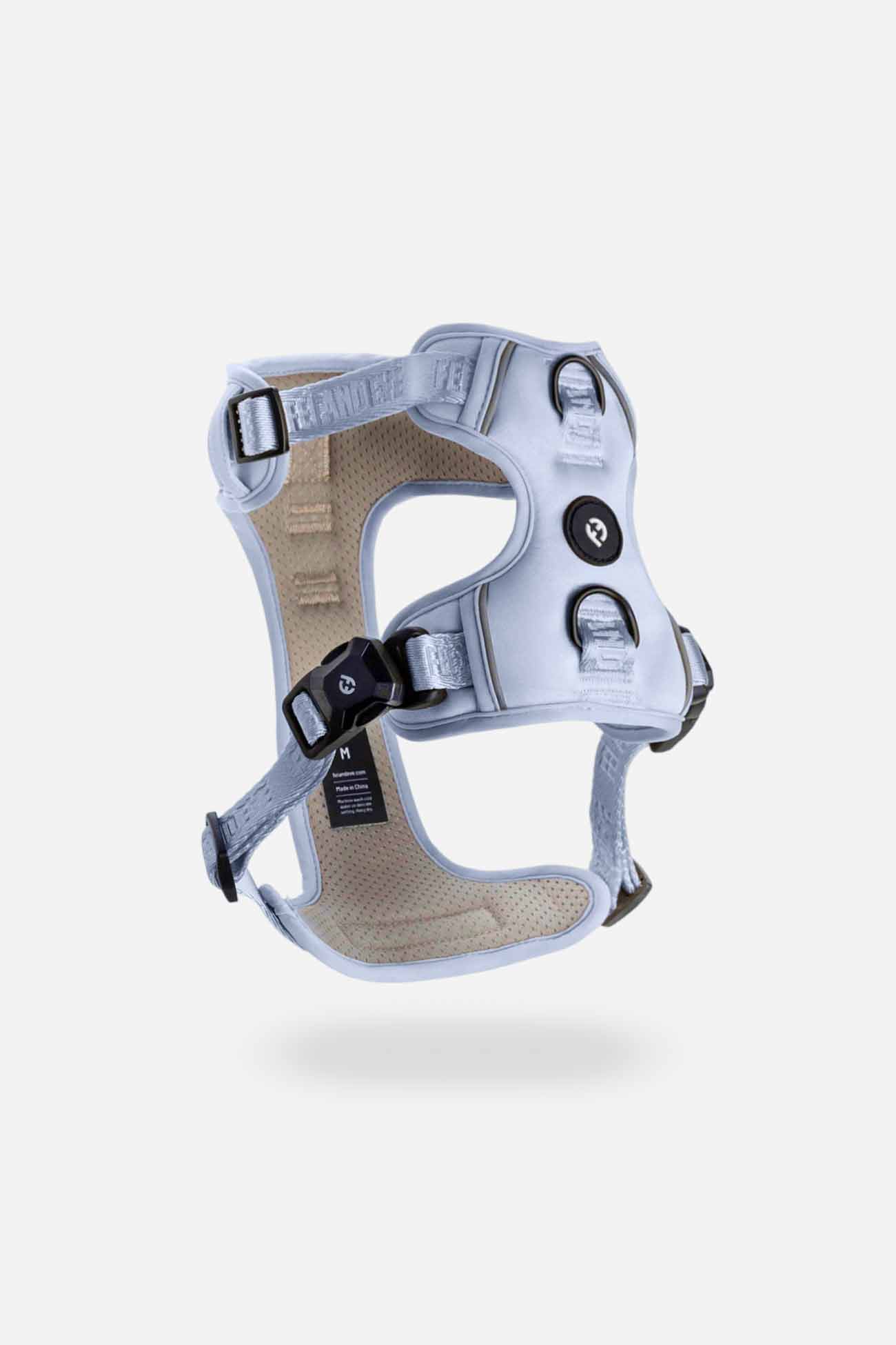 Dusk Blue Cloud Harness with MagEase Buckles in size Medium for dogs floating on a white background.